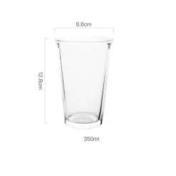 Hitzebeständige Kaffeetasse aus Glas – 350 ml, transparente Teetasse, Hochzeitsgeschenk