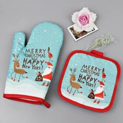 Hitzebeständige Ofenhandschuhe für Weihnachten – Backhandschuhe für die Feiertage