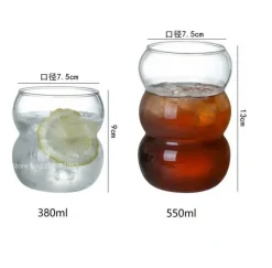 Hitzebeständiger Cold Brew-Kaffeebecher aus Glas – perfekt für Milchlattes und Sprudelwasser