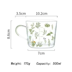 Hitzebeständiger Glasbecher mit großem Fassungsvermögen – süßes Design, perfektes Geschenk