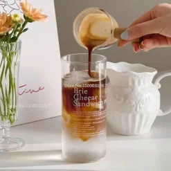 Hitzebeständiger Kaffeebecher aus Glas – vielseitiger Becher für Tee, Milch und Bier