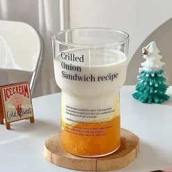 Hitzebeständiger Kaffeebecher aus Glas – vielseitiger Becher für Tee, Milch und Bier