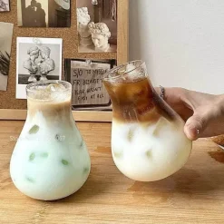 Hitzebeständiger Kaffeebecher aus Glas – Iced Latte Juice Cup