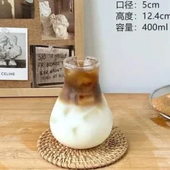 Hitzebeständiger Kaffeebecher aus Glas – Iced Latte Juice Cup