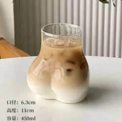 Hitzebeständiger Kaffeebecher aus Glas – Iced Latte Juice Cup