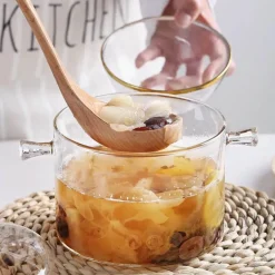Hitzebeständiger Kochtopf aus Glas – perfekt zum Kochen und Suppenkochen