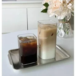 Hitzebeständiger Saftbecher aus Glas – 500 ml, transparentes Trinkgeschirr