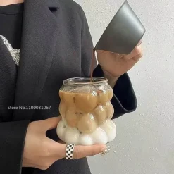 Hitzebeständiges Becherset aus klarem Glas – Krüge für Kaffee, Tee, Saft und Bier