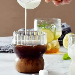 Hitzebeständiges Kaffeebecher-Set aus Glas – Klare Tassen für Tee, Bier und Saft