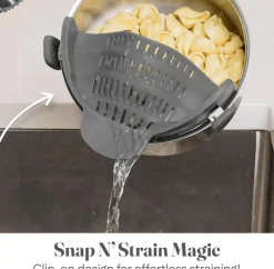 Hitzebeständiges Topfsieb aus Silikon – Abtropfwerkzeug für die Küche