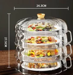 Hitzeschutz-Lebensmittelabdeckung - Stapelbarer Küchenschutz