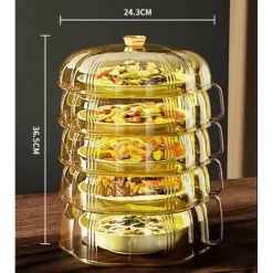 Hitzeschutz-Lebensmittelabdeckung - Stapelbarer Küchenschutz