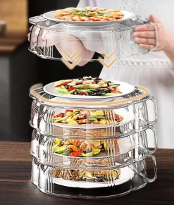 Hitzeschutz-Lebensmittelabdeckung - Stapelbarer Küchenschutz