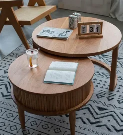 Holz 2 Ruhe Kaffee Beistelltisch Beistelltische