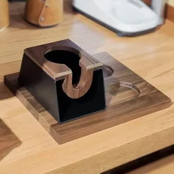 Holz Espresso Tamper Stand Kaffee Tamper Matte für Baristas