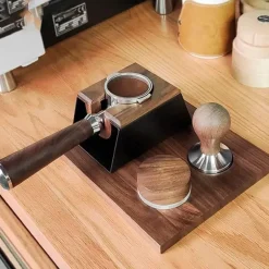Holz Espresso Tamper Stand Kaffee Tamper Matte für Baristas