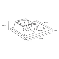 Holz Espresso Tamper Stand Kaffee Tamper Matte für Baristas