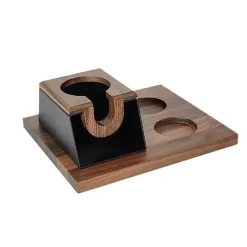 Holz Espresso Tamper Stand Kaffee Tamper Matte für Baristas