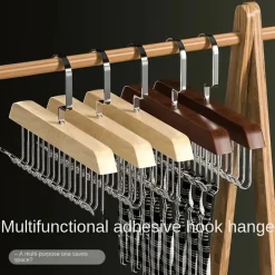 Holzbügel mit 8 Haken – Freistehender Organizer für Unterwäsche