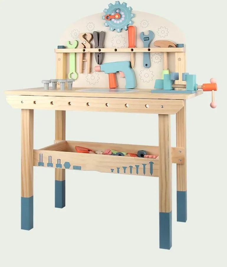 Holzwerkzeug-Spielset – Pädagogisches Werkstatt-Spielset für Kinder