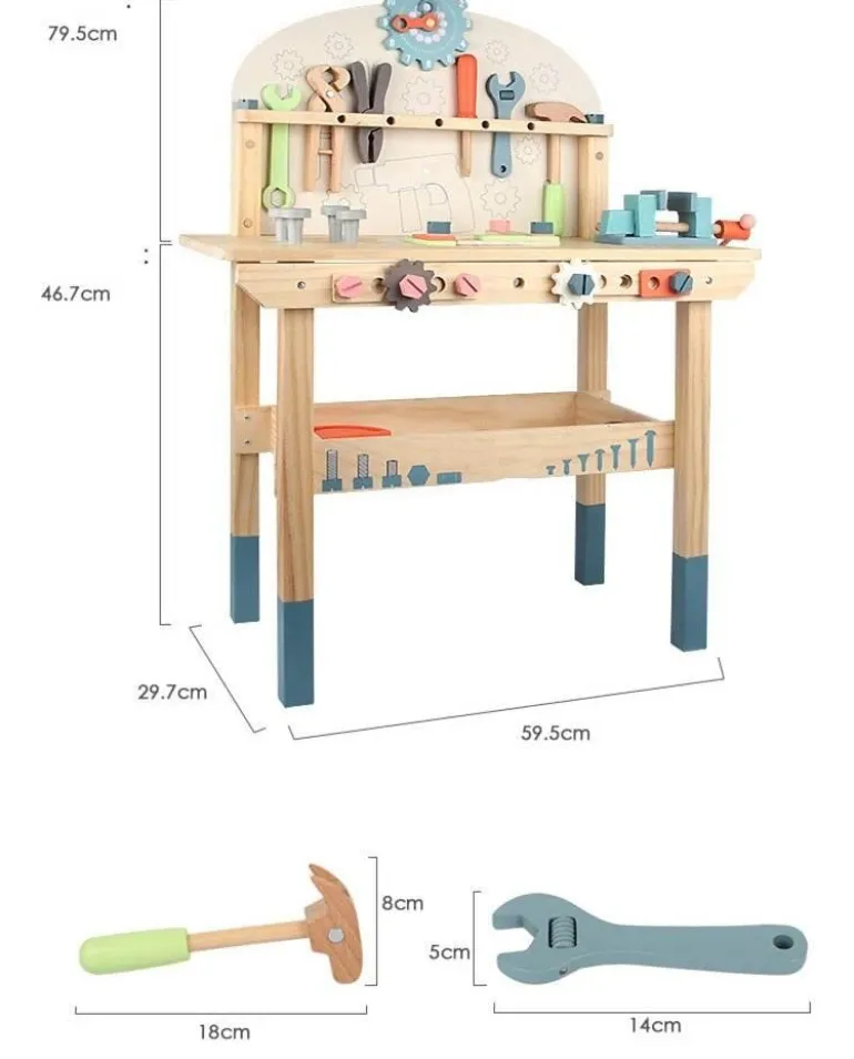 Holzwerkzeug-Spielset – Pädagogisches Werkstatt-Spielset für Kinder