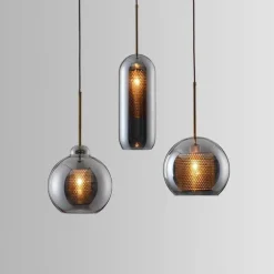 Honeycomb Pendant Light - Elegant Hanging Bulb Fixture