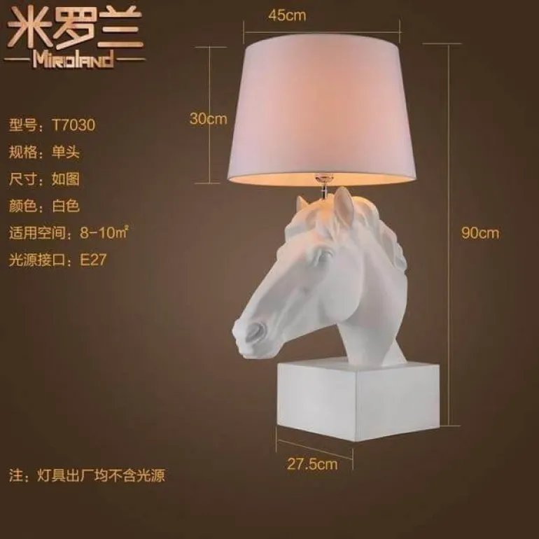 Horse Head Desk Lamp - Unique Equestrian Home Decor