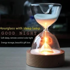 Hourglass Night Lamp - Decorative Bedside Light