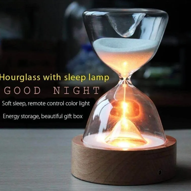 Hourglass Night Lamp - Decorative Bedside Light