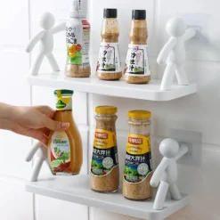 Human Figure Wall Shelf - Punch-Free Bathroom Organizer