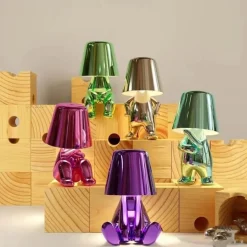 Humanoide Harz-Touch-Lampe - Buntes süßes Nachtlicht