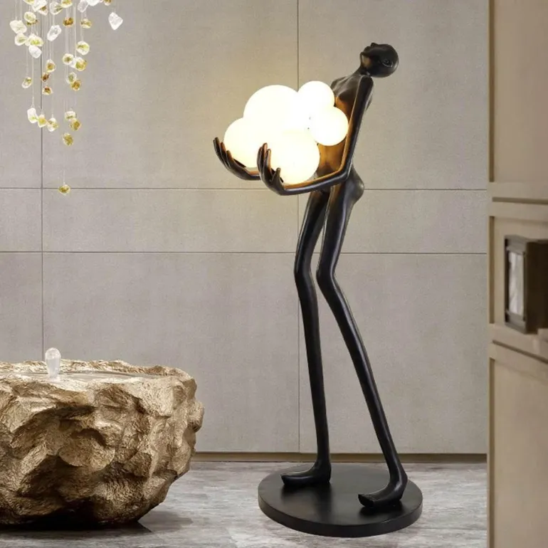 Humanoide Skulptur Stehlampe - Moderne Kunst Design Beleuchtung