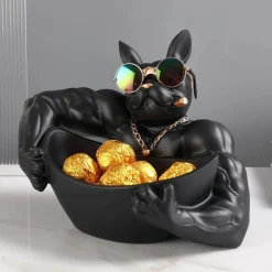 Hundestatue aus Kunstharz – einzigartige Wohndekoration, Skulptur, Geschenk für Hundeliebhaber