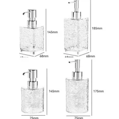 Ice Pattern Soap Dispenser - Decorative Bathroom Accessory