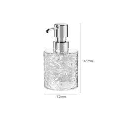Ice Pattern Soap Dispenser - Decorative Bathroom Accessory