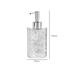 Ice Pattern Soap Dispenser - Decorative Bathroom Accessory