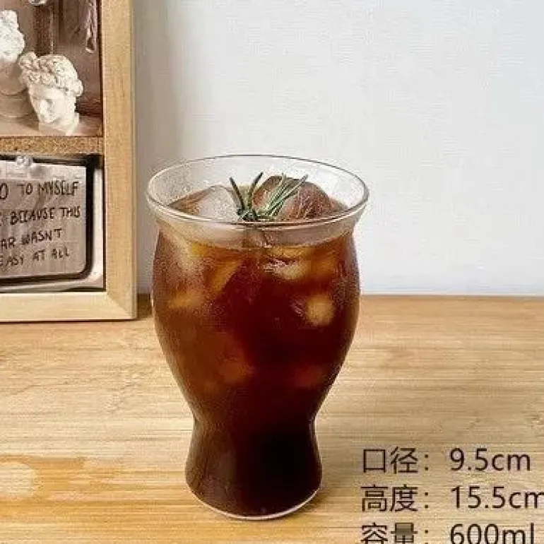 Iced Latte Glas Kaffeetasse - Klarer Saftbecher
