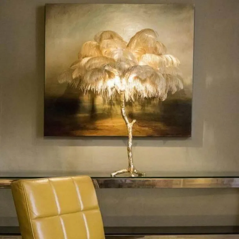 Icelandic Feather Tree Lamp - Elegant Home Decor Accent