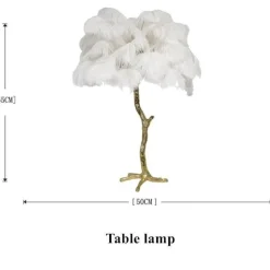 Icelandic Feather Tree Lamp - Elegant Home Decor Accent