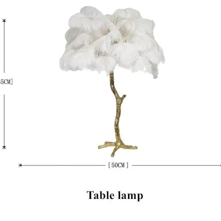 Icelandic Feather Tree Lamp - Elegant Home Decor Accent