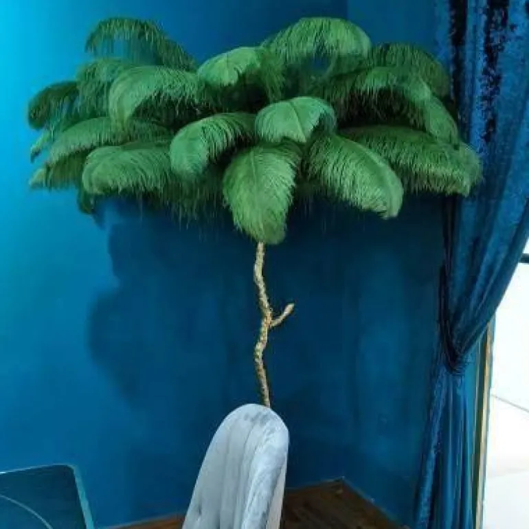 Icelandic Feather Tree Lamp - Elegant Home Decor Accent