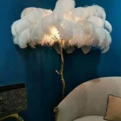 Icelandic Feather Tree Lamp - Elegant Home Decor Accent