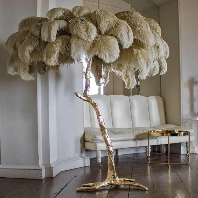 Icelandic Feather Tree Lamp - Elegant Home Decor Accent