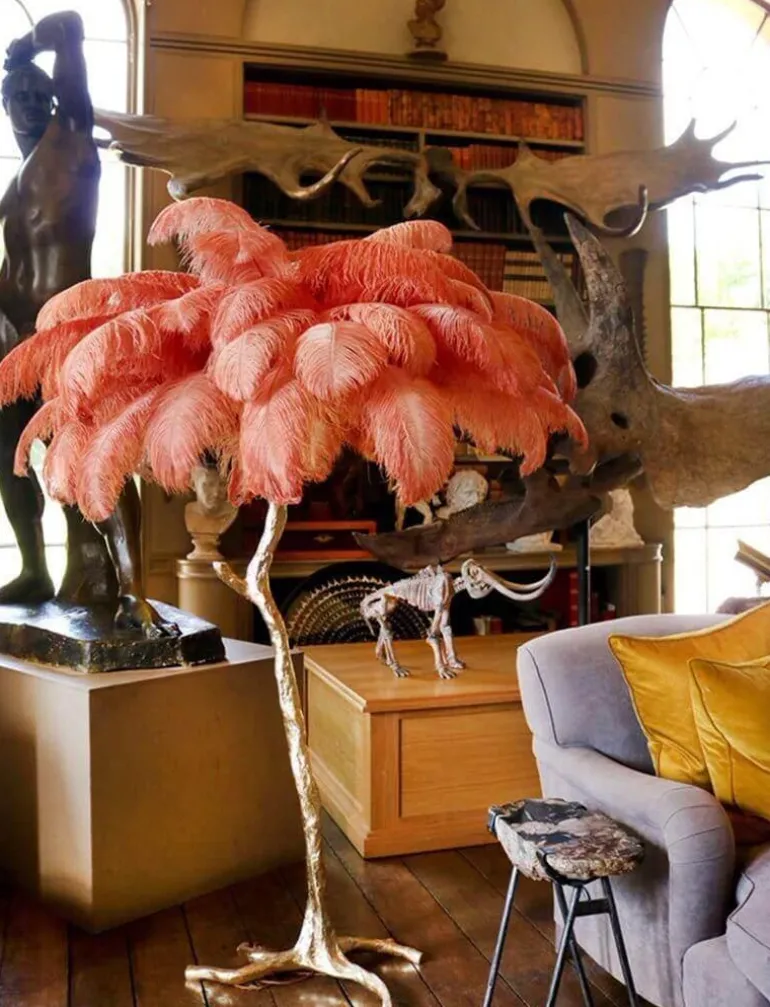 Icelandic Feather Tree Lamp - Elegant Home Decor Accent