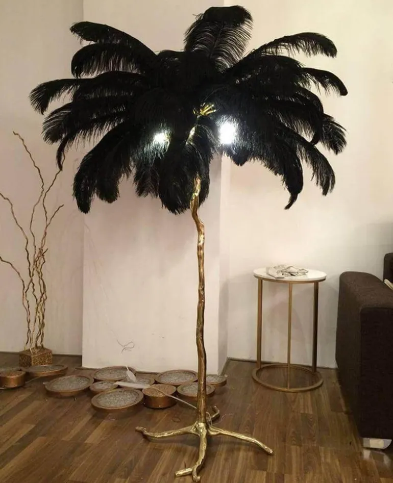 Icelandic Feather Tree Lamp - Elegant Home Decor Accent