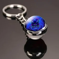 Im Dunkeln leuchtender kosmischer Schlüsselanhänger – leuchtendes, buntes Accessoire