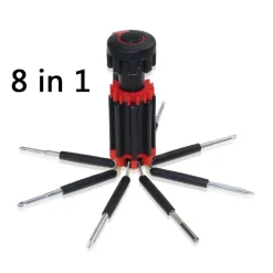 8-in-1 LED-Schraubendreher-Set – Faltbares Multifunktionswerkzeug