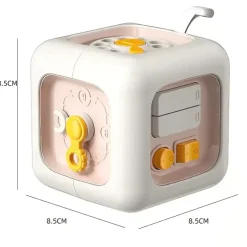 6-in-1 Montessori Busy Cube – Pädagogisches Sensorikspielzeug für Kleinkinder