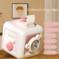 6-in-1 Montessori Busy Cube – Pädagogisches Sensorikspielzeug für Kleinkinder