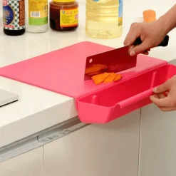 2in1 Schneidebrett mit seitlicher Ablage - Kreatives Küchengerät